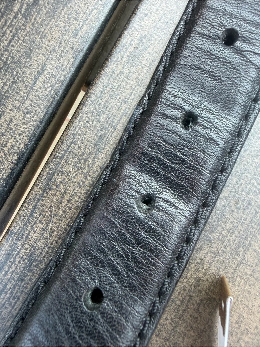 Fossil Classic Brody Black Leather Belt with Silver Buckle